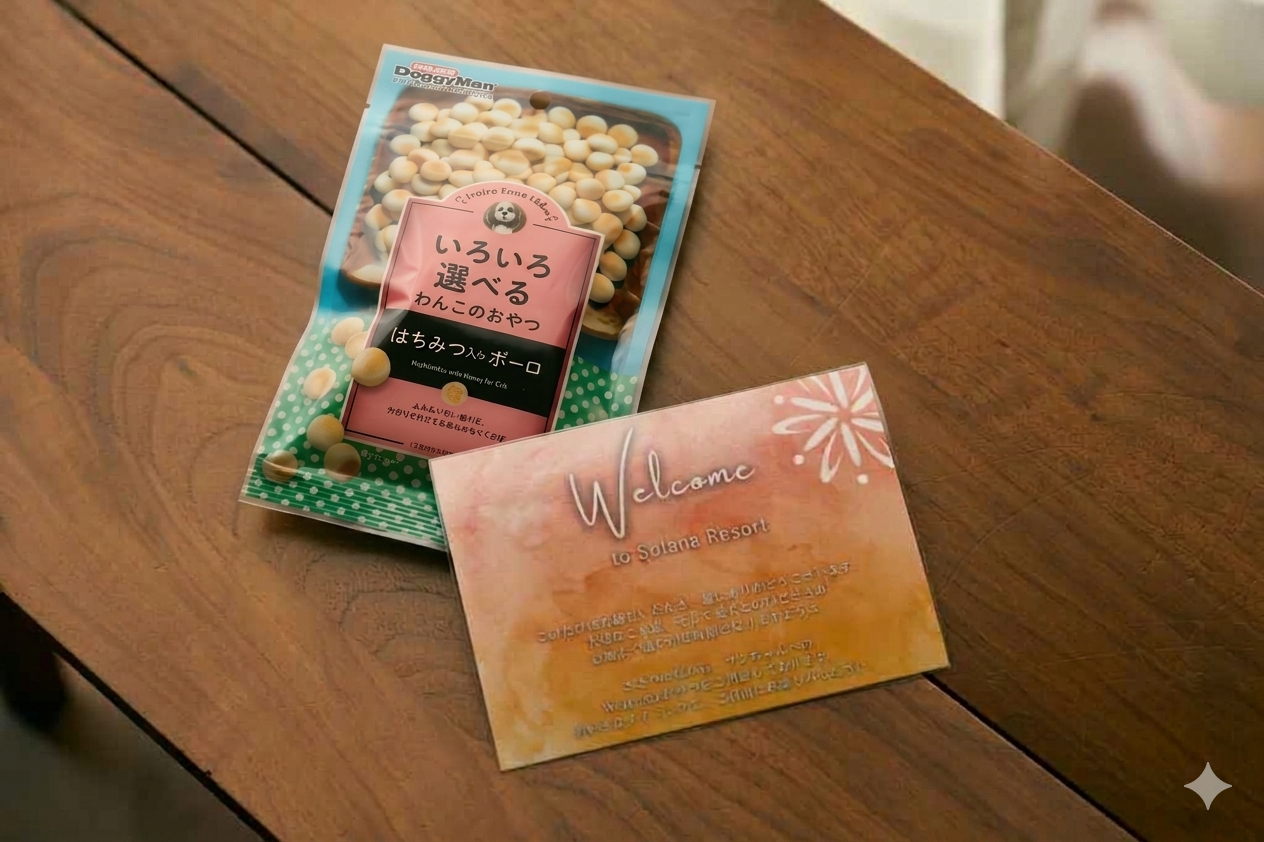 ワンちゃんに「旅のごほうび」。ウェルカムおやつ、はじめました。